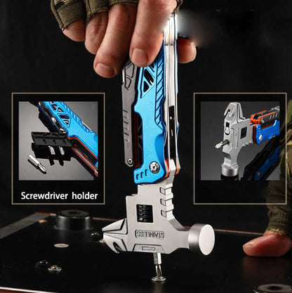 18-Function Pocket Utility Tool – Stainless Steel