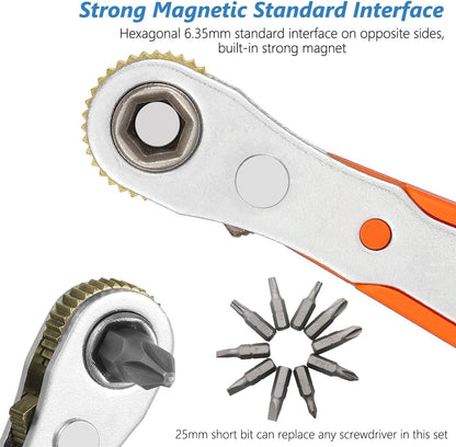 Mini Ratchet Wrench Screwdriver Set with all Bits