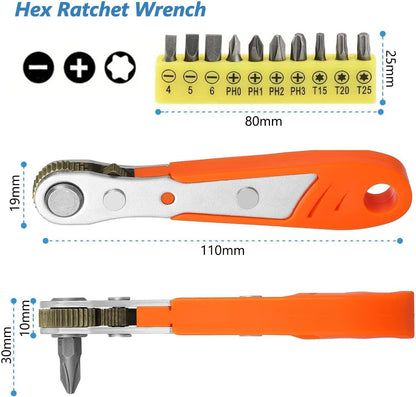 Mini Ratchet Wrench Screwdriver Set with all Bits
