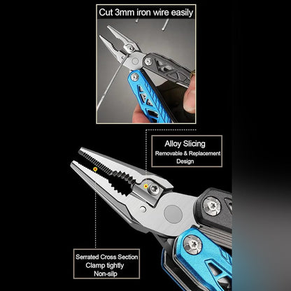 18-Function Pocket Utility Tool – Stainless Steel