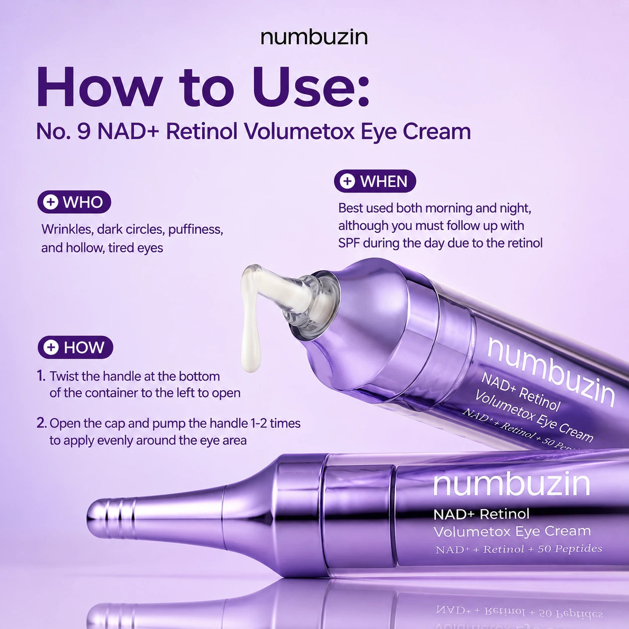 NAD+ Retinol Volumetox Eye Cream | كريم العين NAD+ الريتينول فوليومتوكس